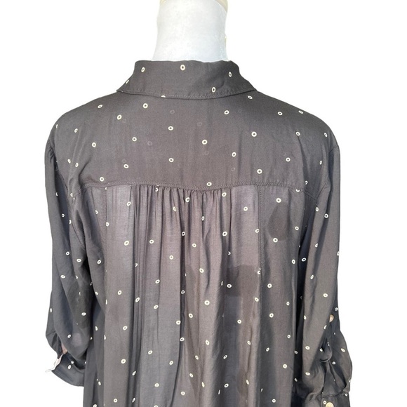 Maeve x Anthropologie  - Monika Small Dot Tunic Shirt Button Down  Sz S - Picture 7 of 10